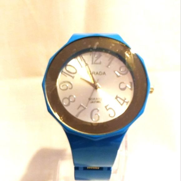 STRADA Cuff Watch Blue - Picture 1 of 3